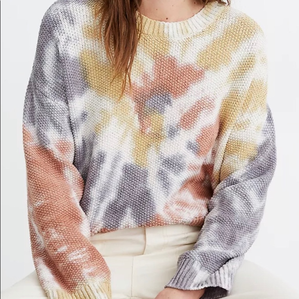 NWT Madewell Tie-Dye Westford Pullover Sweater